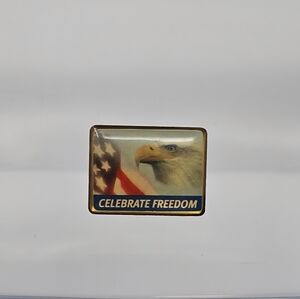 Vintage "Celebrate Freedom" Pinback Lapel Pin